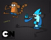 Mordecai y Rigby karatekas