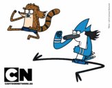 Mordecai y Rigby karatekas