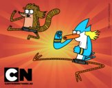 Mordecai y Rigby karatekas