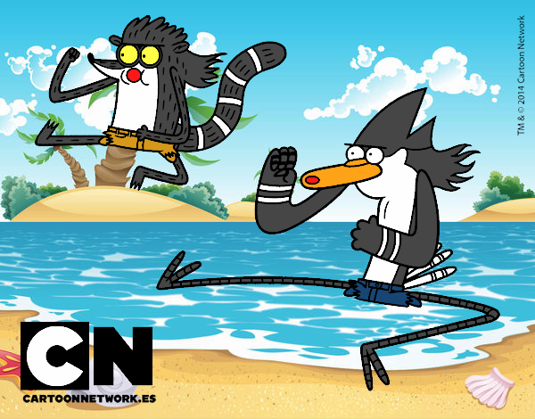 Mordecai y Rigby karatekas