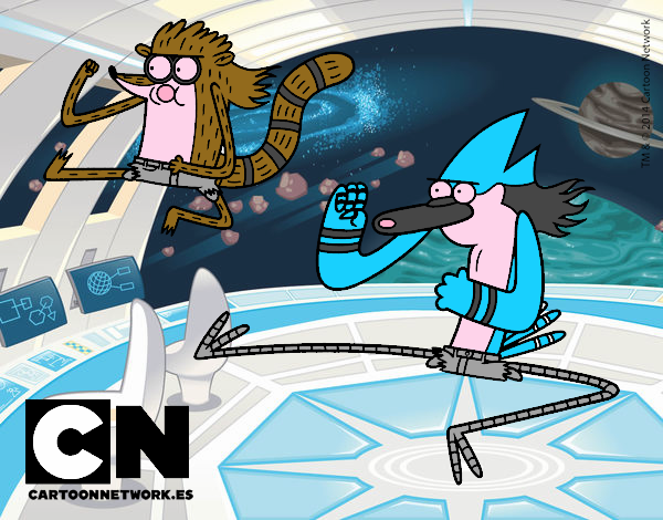 Mordecai y Rigby karatekas