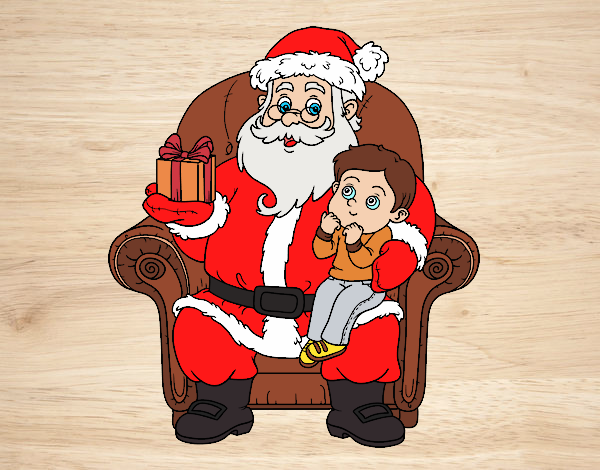 santa y el niño navideño