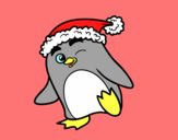 Dibujo Pingüino con gorro de Navidad pintado por 10_valeria