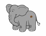 Dibujo Un elefante africano pintado por renasido
