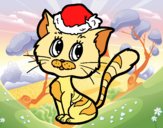 Un gato navideño