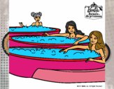 Barbie y sus amigas en el jacuzzi