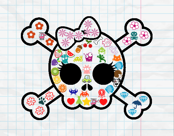 Calavera con lazo