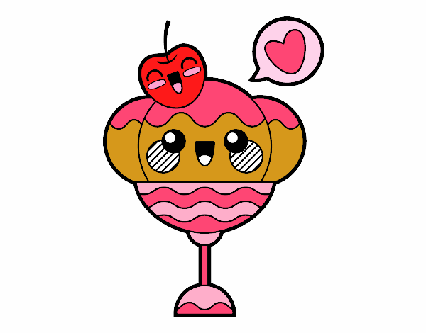 Copa de helado kawaii