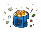 Dibujo Gato dentro de una mochila pintado por Ruthdler