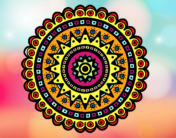 Dibujo Mandala étnica pintado por meagan