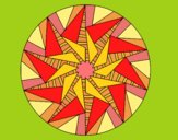 Dibujo Mandala sol triangular pintado por yoanna3012