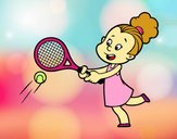 Dibujo Niña jugando a tenis pintado por dandanhooo