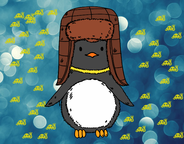 Pingüino con gorro