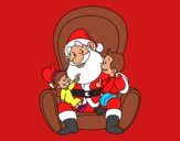 Santa Claus con niños