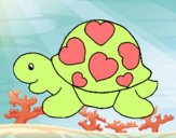 Tortuga con corazones