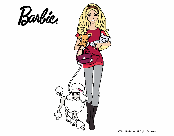 Barbie con sus mascotas