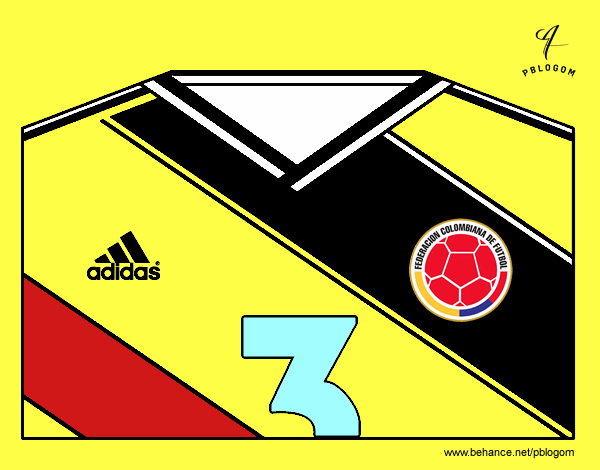 Camiseta del mundial de fútbol 2014 de Colombia