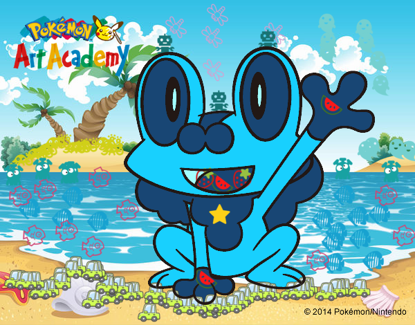 Froakie saludando