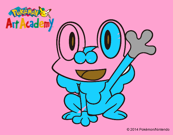 Froakie saludando