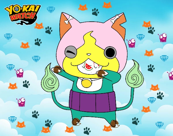 Jibanyan guiñando el ojo