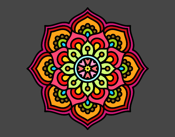 Dibujo Mandala flor de la concentración pintado por Stefania12