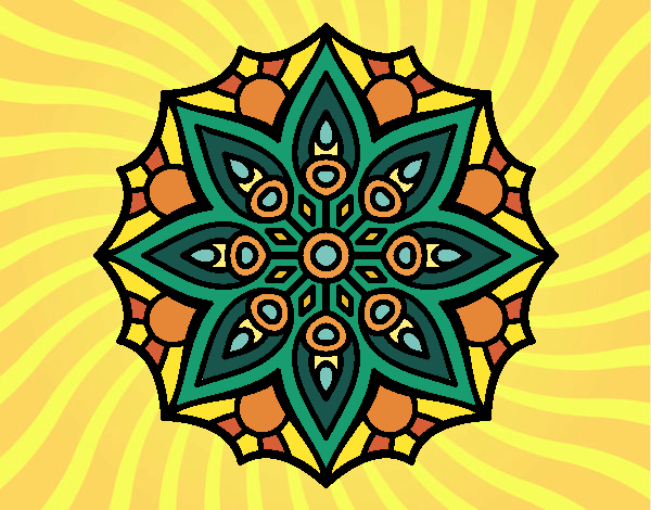 Mandala simetría sencilla