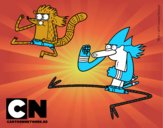 Mordecai y Rigby karatekas