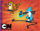 Mordecai y Rigby karatekas