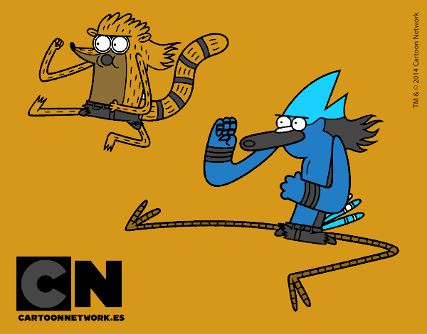 Mordecai y Rigby karatekas