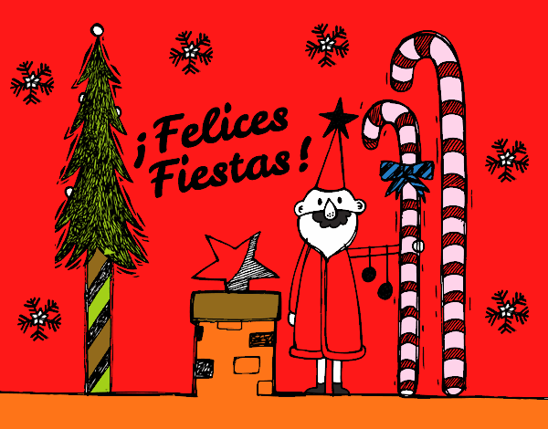 Postal Felices Fiestas