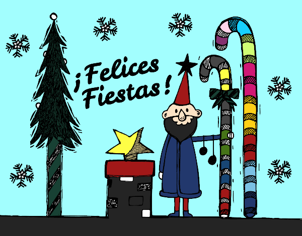 Postal Felices Fiestas