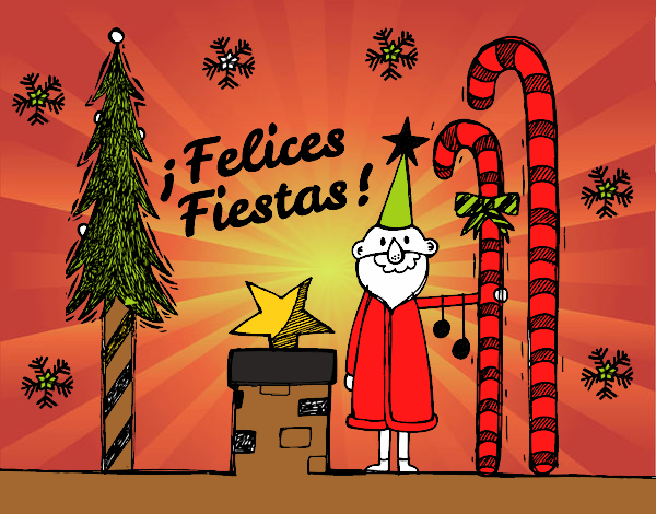 Postal Felices Fiestas