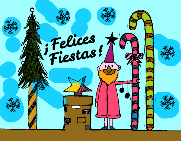 Postal Felices Fiestas