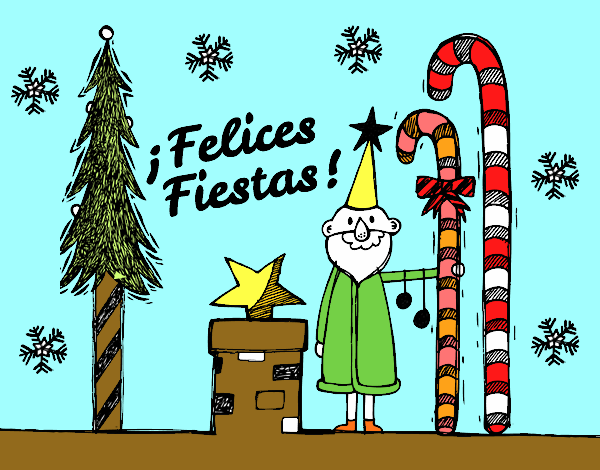 Postal Felices Fiestas