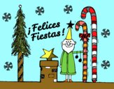 Postal Felices Fiestas