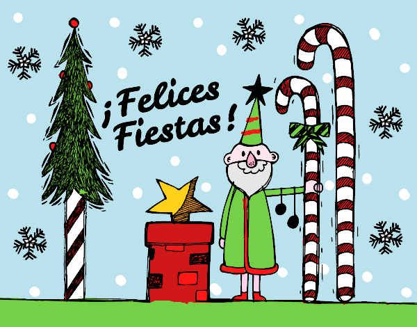 Postal Felices Fiestas