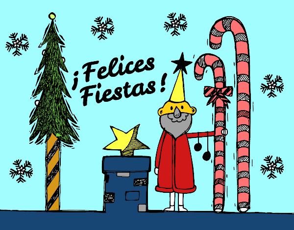 Postal Felices Fiestas