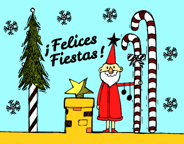 Postal Felices Fiestas