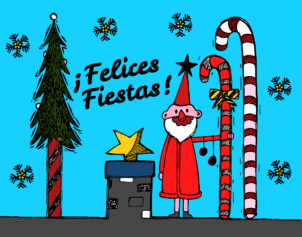 Postal Felices Fiestas