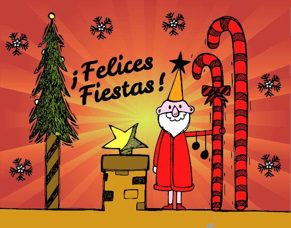 Postal Felices Fiestas