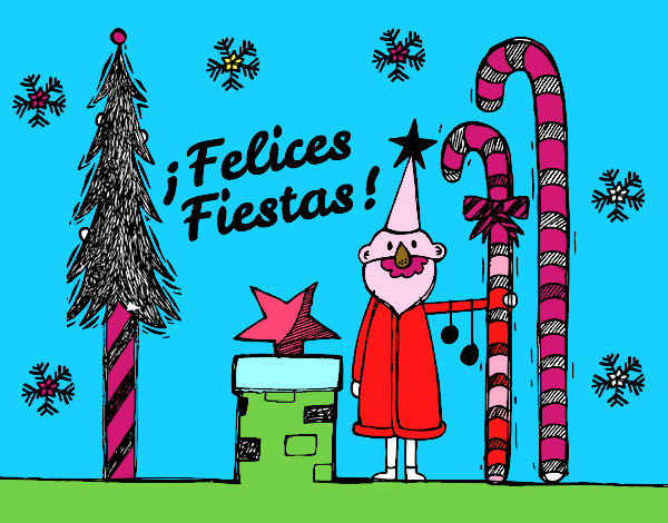 Postal Felices Fiestas