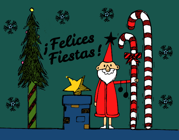 Postal Felices Fiestas