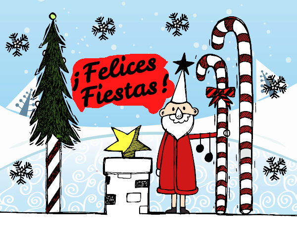 Postal Felices Fiestas