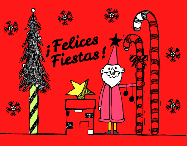 Postal Felices Fiestas