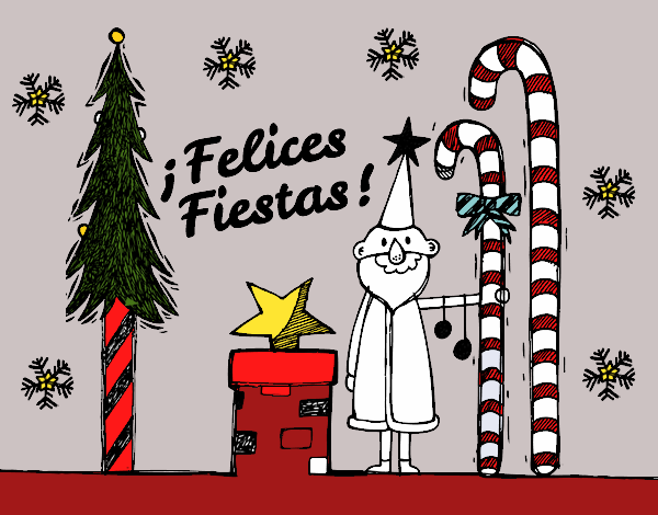 Postal Felices Fiestas