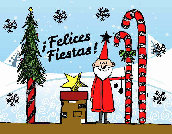 Postal Felices Fiestas