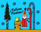 Postal Felices Fiestas