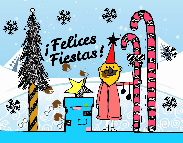 Postal Felices Fiestas