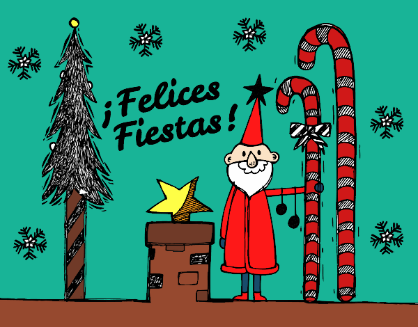 Postal Felices Fiestas