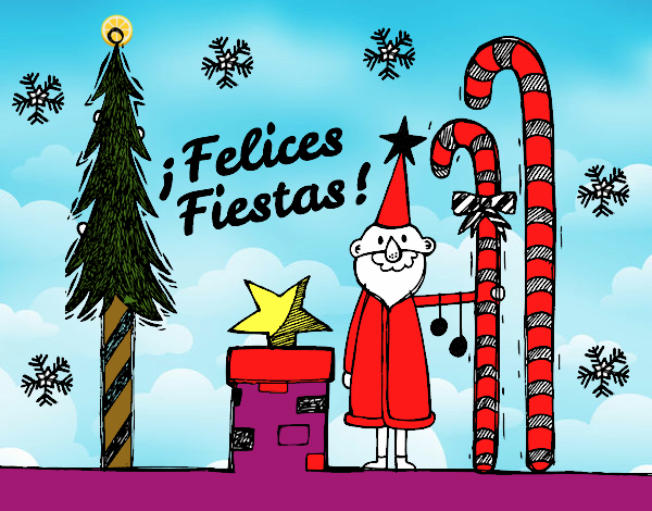 Postal Felices Fiestas